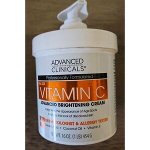 Advanced Clinicals Vitamin C Brightening Cream Age‎ Spots 16 oz